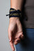 Wrap Bracelet / Navy Blue, Black Gold-bracelets-Necklush